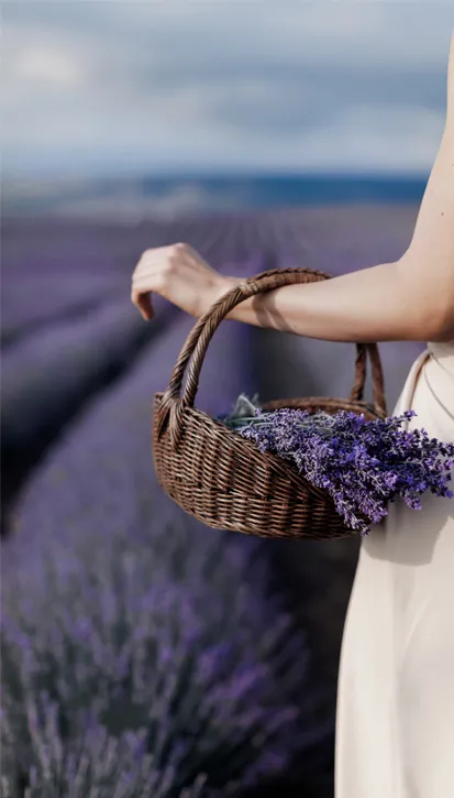 Panier de lavande